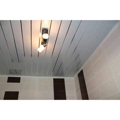 Потолок реечный Cesal Немецкий H-дизайн С01 Жемчужно-белый 85х4000мм