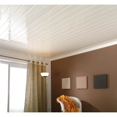 Потолок реечный Cesal Profi S-дизайн С01 Жемчужно-белый 100x3000мм