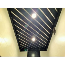 Потолок реечный Cesal S-дизайн C05 Черный жемчуг 100х3000мм