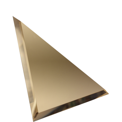 Зеркальная плитка с фацетом 10mm Треугольник Бронза