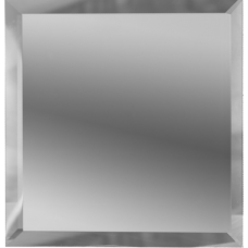 Зеркальная плитка с фацетом 10mm Квадрат Серебро
